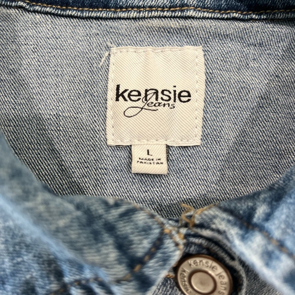 Kensie Woman’s Denim Jeans Jacket Size Large - Picture 7 of 12